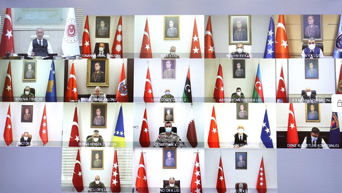 Millî Savunma Bakanı Hulusi Akar Başkanlığında Video Telekonferans Yöntemiyle Toplantı Yapıldı