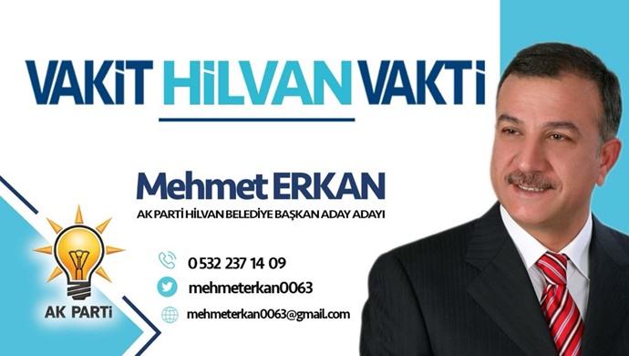 MEHMET ERKAN AK PARTİ HİLVAN BELEDİYE BAŞKAN ADAY ADAYI OLDU